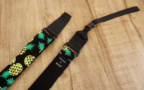 4uke ukulele shoulder strap with Hawaiian pineapple printed-detail-2