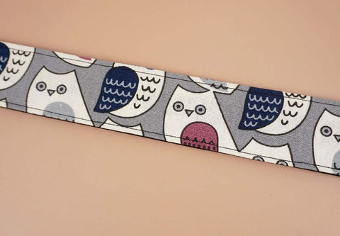 ukulele shoulder strap with cartoon owl printed-detail-2