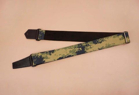 guitar strap with camouflage-2 printed-front-3