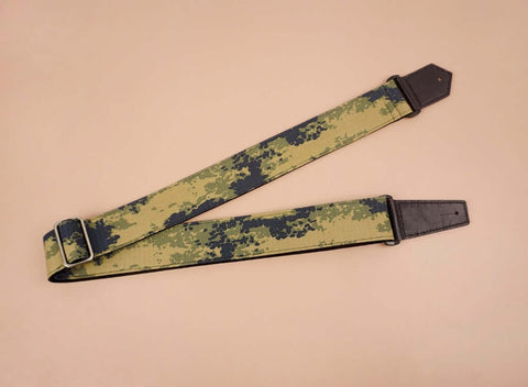 guitar strap with camouflage-2 printed-front-2