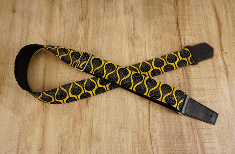 4uke guitar strap with yellow queen printed-detail-3