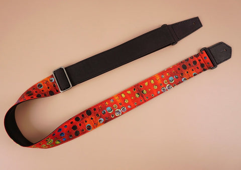 4uke guitar strap with sunset printed-front