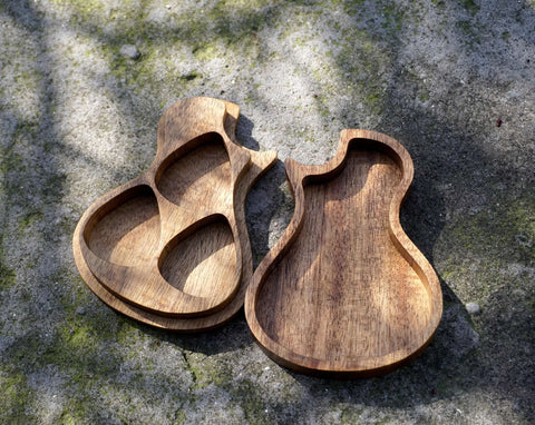 Personalized wood guitar pick holder & wood pick-8