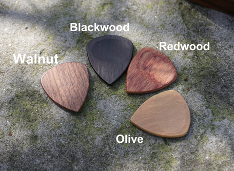 Personalized wood guitar pick holder & wood pick-6