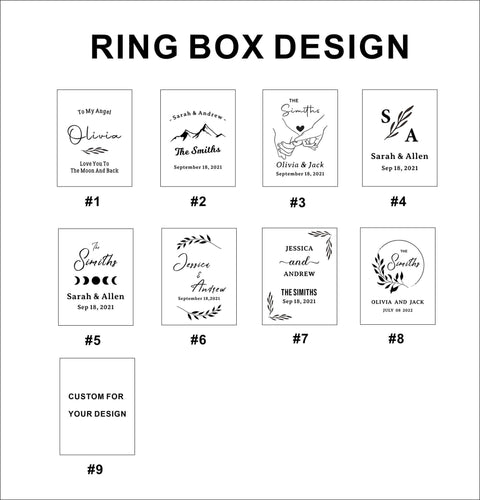 Triple Flip Wooden Wedding Ring Box