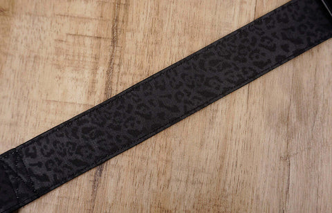 black leopard print ukulele hook strap no drilling, no button - 5