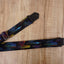 Neon city guitar strap with leather ends-2