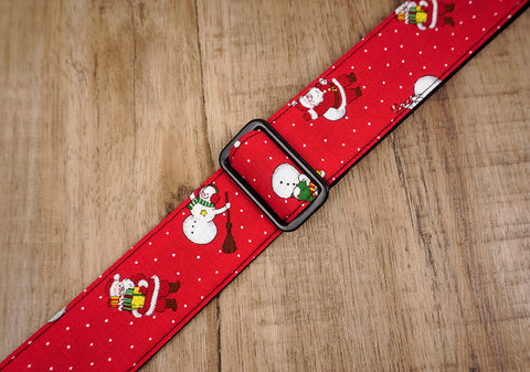 Santa Claus and snowman clip on ukulele hook strap-5