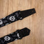 Sugar Skull guitar strap with leather ends-3