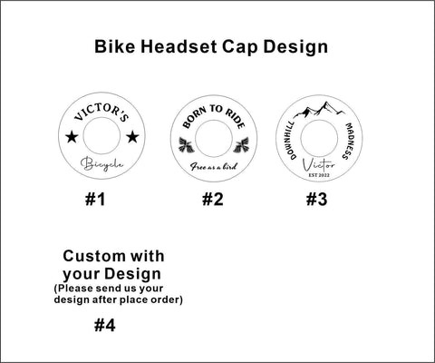 Personalised Date Bike Headset Cap For Cyclists