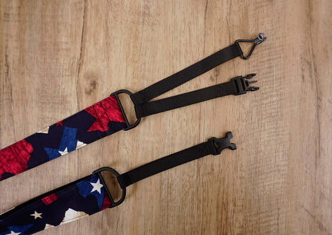 American flag clip on ukulele hook strap no drill, no button -5