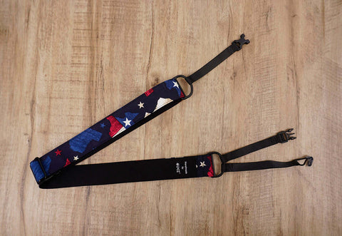 American flag clip on ukulele hook strap no drill, no button -3