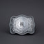 Personalized Western vintage monogram letter belt buckle-1
