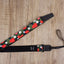 strawberry and flower ukulele shoulder strap with leather ends-3