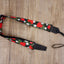 strawberry and flower ukulele shoulder strap with leather ends-2