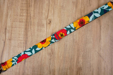 big Red flower clip on ukulele hook strap with no drill, no button -4