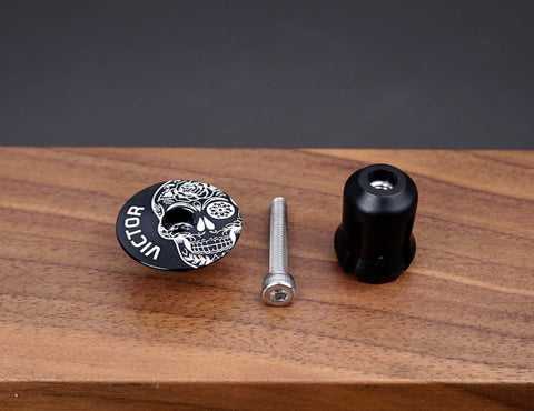 Customize Your Ride With Skull Bike End Cap Plugs-2