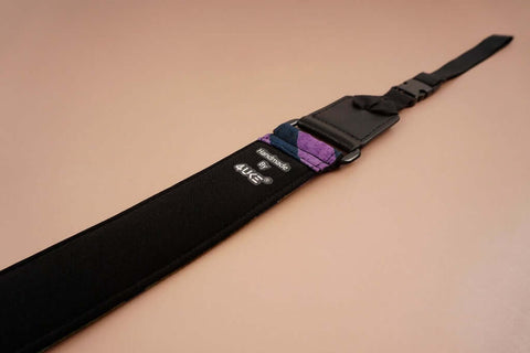 Color fantasy leather ends ukulele shoulder strap-back