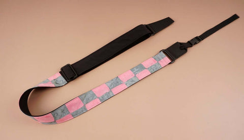 Color fantasy leather ends ukulele shoulder strap-valentine-front