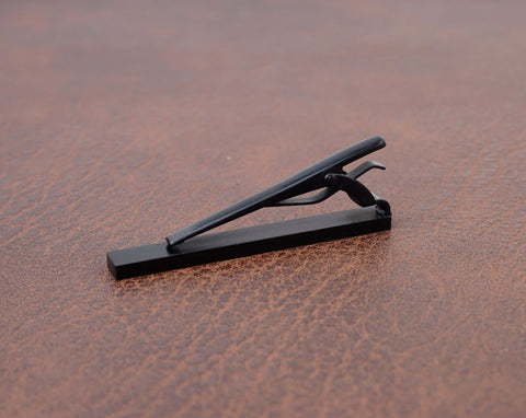 Custom engraved Black Square Cufflinks & Tie clip set-8