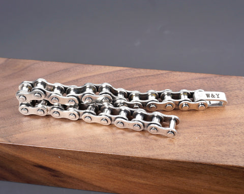 Personalized Bicycle Chain Bracelet Vintage - Custom Engraved Jewelry for Men or Women-3
