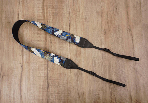 crane and chrysanthemums camera strap-2