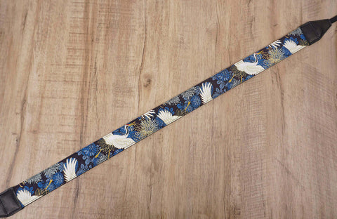 crane and chrysanthemums camera strap-4
