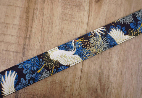 crane and chrysanthemums camera strap-6