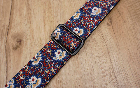 Thorn Daisy ukulele shoulder strap with leather ends-5