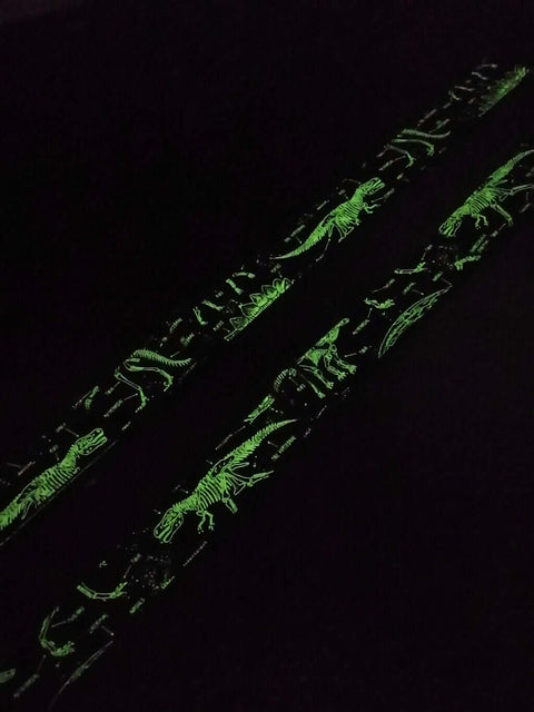dinosaur grow in the dark clip on ukulele strap with hook -3