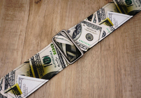Dollars funny guitar strap with leather ends -4