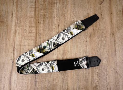 Dollars funny guitar strap with leather ends -7
