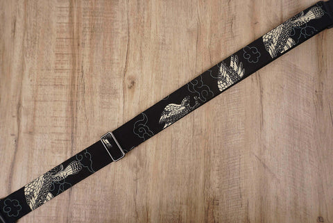 eagle banjo strap with leather ends and hook, also can be used as purse guitar strap-4