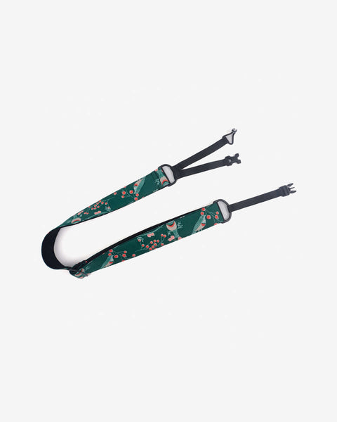 green bird vintage clip-on ukulele hook strap-1