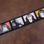 monkey funny face guitar strap with leather ends-3