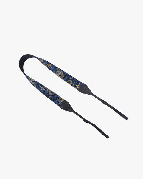 lightning bolt dragon camera strap with leather ends-1