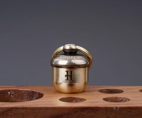This cute Personalized Chestnut Cremation Urn Keychain - Carry Your Loved One's Memory Everywhere You Go.-3