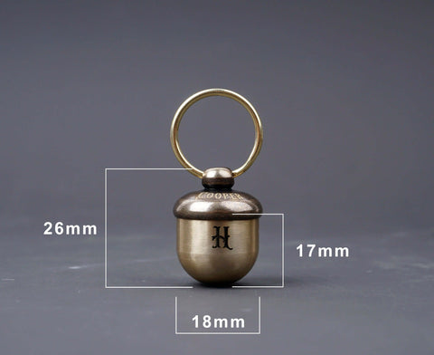 This cute Personalized Chestnut Cremation Urn Keychain - Carry Your Loved One's Memory Everywhere You Go.-2
