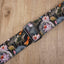 Lotus flower ukulele shoulder strap with leather ends-6