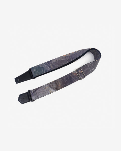 Marble reflective guitar strap with leather ends-1