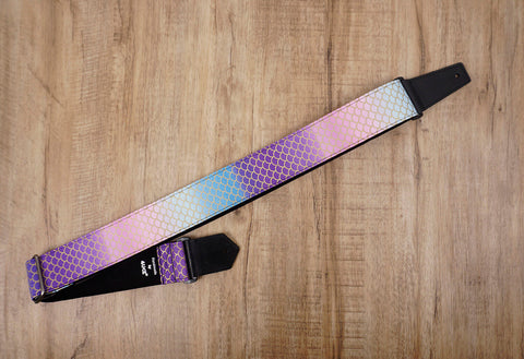 mermaid guitar strap for girls with leather ends -8