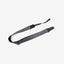 metallic grey eco ukulele shoulder strap with leather ends-1