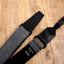 metallic grey eco ukulele shoulder strap with leather ends-3