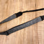 metallic grey eco ukulele shoulder strap with leather ends-4