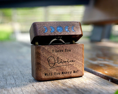 Personalized Moon Phrase Slim Engagement/Proposal Ring Box-3