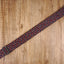 Paisley on red guitar strap with leather ends-5
