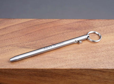 KEYCHAIN PEN- Personalized EDC Bolt-action Titanium Keychain Pen mini ballpoint pen with 2 Pen Refills-1