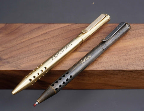 Personalized EDC Metal Ballpoint Tactical Pen with engraved, Custom EDC Pen for Him, Signature Pocket Size Pen-1