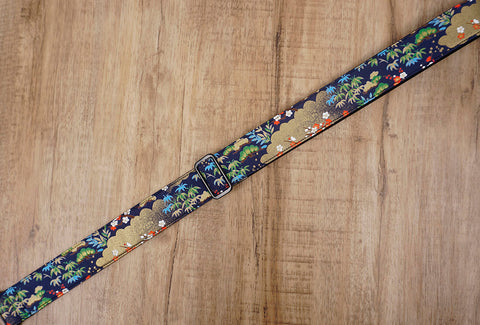 Pine, bamboo, and plum blossom clip on ukulele hook strap-5