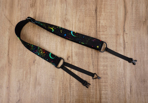 rainbow moon star clip on ukulele hook strap no drilling, no button -2
